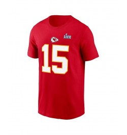 Men's Patrick Mahomes Red Kansas City Chiefs Super Bowl LVII Name and Number T-shirt $22.88 T-Shirts