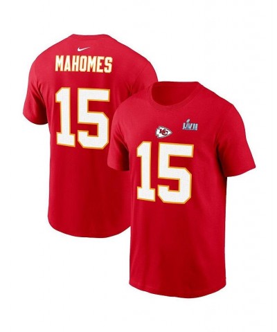 Men's Patrick Mahomes Red Kansas City Chiefs Super Bowl LVII Name and Number T-shirt $22.88 T-Shirts