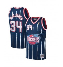 Men's Hakeem Olajuwon Navy Houston Rockets 1996-97 Hardwood Classics Swingman Jersey $48.15 Jersey