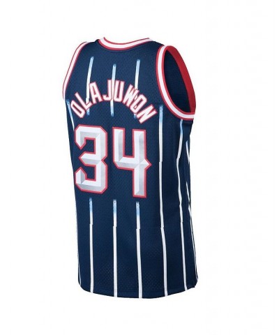 Men's Hakeem Olajuwon Navy Houston Rockets 1996-97 Hardwood Classics Swingman Jersey $48.15 Jersey