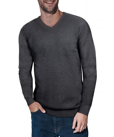 Men's Basic V-Neck Pullover Midweight Sweater Dark Brown $21.15 Sweaters