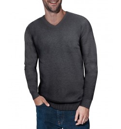 Men's Basic V-Neck Pullover Midweight Sweater Dark Brown $21.15 Sweaters