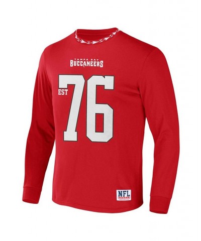 Men's NFL X Staple Red Tampa Bay Buccaneers Core Long Sleeve Jersey Style T-shirt $26.78 T-Shirts