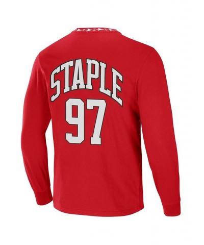 Men's NFL X Staple Red Tampa Bay Buccaneers Core Long Sleeve Jersey Style T-shirt $26.78 T-Shirts