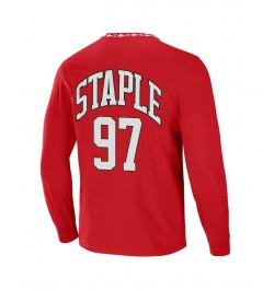 Men's NFL X Staple Red Tampa Bay Buccaneers Core Long Sleeve Jersey Style T-shirt $26.78 T-Shirts