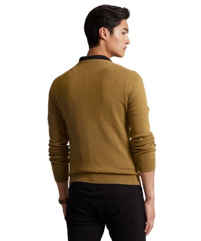 Men's Cotton Crewneck Sweater Tan/Beige $37.40 Sweaters