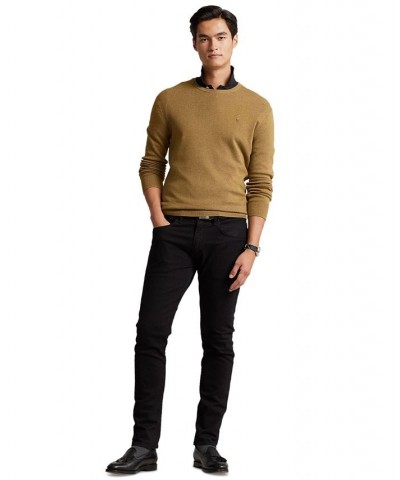 Men's Cotton Crewneck Sweater Tan/Beige $37.40 Sweaters