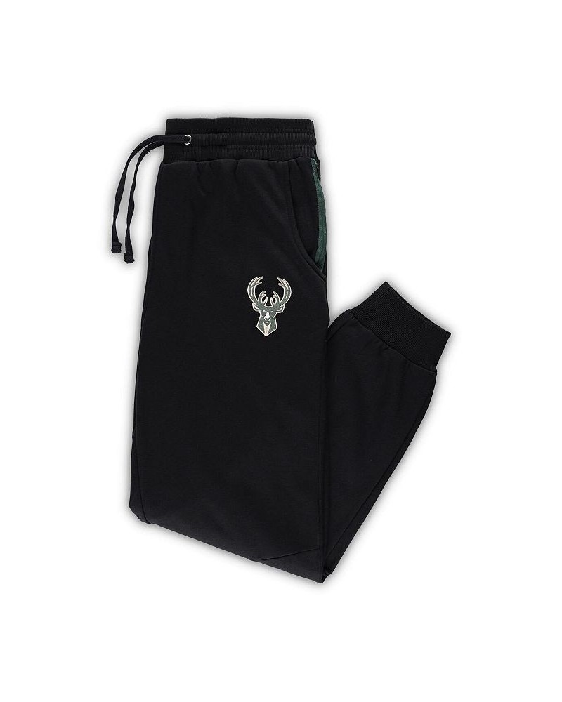 Men's Branded Black Milwaukee Bucks Big and Tall Jogger Pants $27.30 Pants