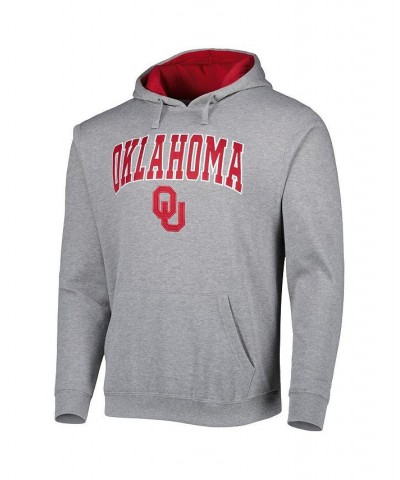 Men's Heathered Gray Oklahoma Sooners Arch & Team Logo 3.0 Pullover Hoodie $24.60 Sweatshirt