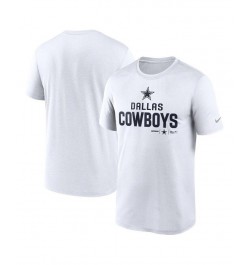 Men's White Dallas Cowboys Legend Community Performance T-shirt $22.00 T-Shirts