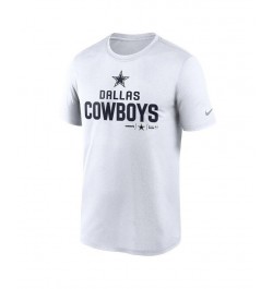 Men's White Dallas Cowboys Legend Community Performance T-shirt $22.00 T-Shirts