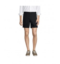 Men's Traditional Fit 6 Inch No Iron Chino Shorts Black $25.98 Shorts