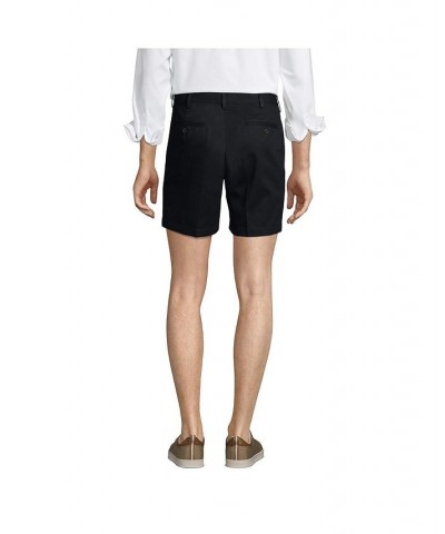 Men's Traditional Fit 6 Inch No Iron Chino Shorts Black $25.98 Shorts