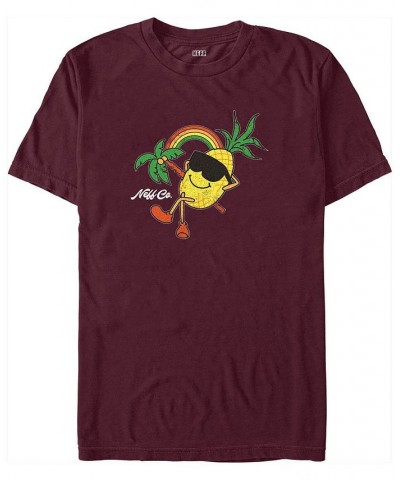 Men's NEFF Pineapple Rays Short Sleeve T-shirt Red $19.24 T-Shirts