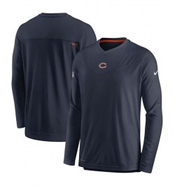 Men's Navy Chicago Bears Sideline Coaches Performance Long Sleeve V-Neck T-shirt $27.53 T-Shirts