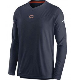 Men's Navy Chicago Bears Sideline Coaches Performance Long Sleeve V-Neck T-shirt $27.53 T-Shirts