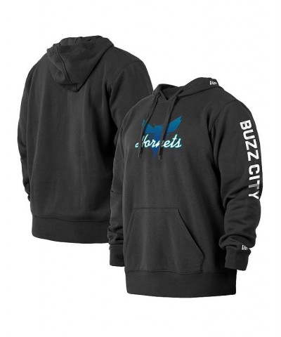 Men's Black Charlotte Hornets 2021/22 City Edition Big and Tall Pullover Hoodie $27.06 Sweatshirt