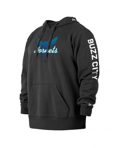 Men's Black Charlotte Hornets 2021/22 City Edition Big and Tall Pullover Hoodie $27.06 Sweatshirt