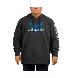 Men's Black Charlotte Hornets 2021/22 City Edition Big and Tall Pullover Hoodie $27.06 Sweatshirt