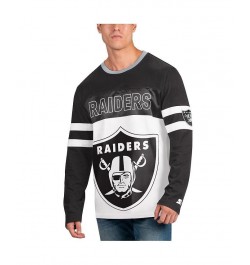 Men's Black, White Las Vegas Raiders Halftime Long Sleeve T-shirt $24.80 T-Shirts