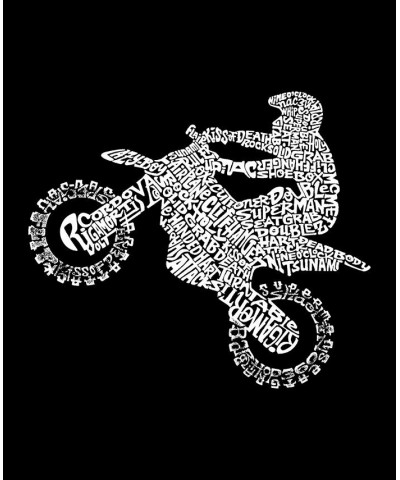 Men's Freestyle Motocross - FMX Raglan Baseball Word Art T-shirt Black $20.25 T-Shirts