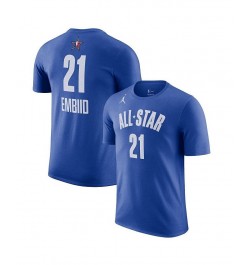 Men's Joel Embiid Blue 2023 NBA All-Star Game Name and Number T-shirt $18.00 T-Shirts