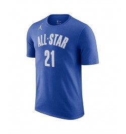 Men's Joel Embiid Blue 2023 NBA All-Star Game Name and Number T-shirt $18.00 T-Shirts