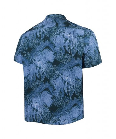 Men's Navy Chicago Bears Big and Tall Bahama Coast Luminescent Fronds Camp IslandZone Button-Up Shirt $43.52 Shirts