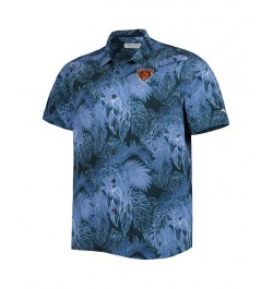 Men's Navy Chicago Bears Big and Tall Bahama Coast Luminescent Fronds Camp IslandZone Button-Up Shirt $43.52 Shirts