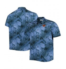 Men's Navy Chicago Bears Big and Tall Bahama Coast Luminescent Fronds Camp IslandZone Button-Up Shirt $43.52 Shirts