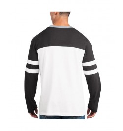 Men's Black, White Las Vegas Raiders Halftime Long Sleeve T-shirt $24.80 T-Shirts