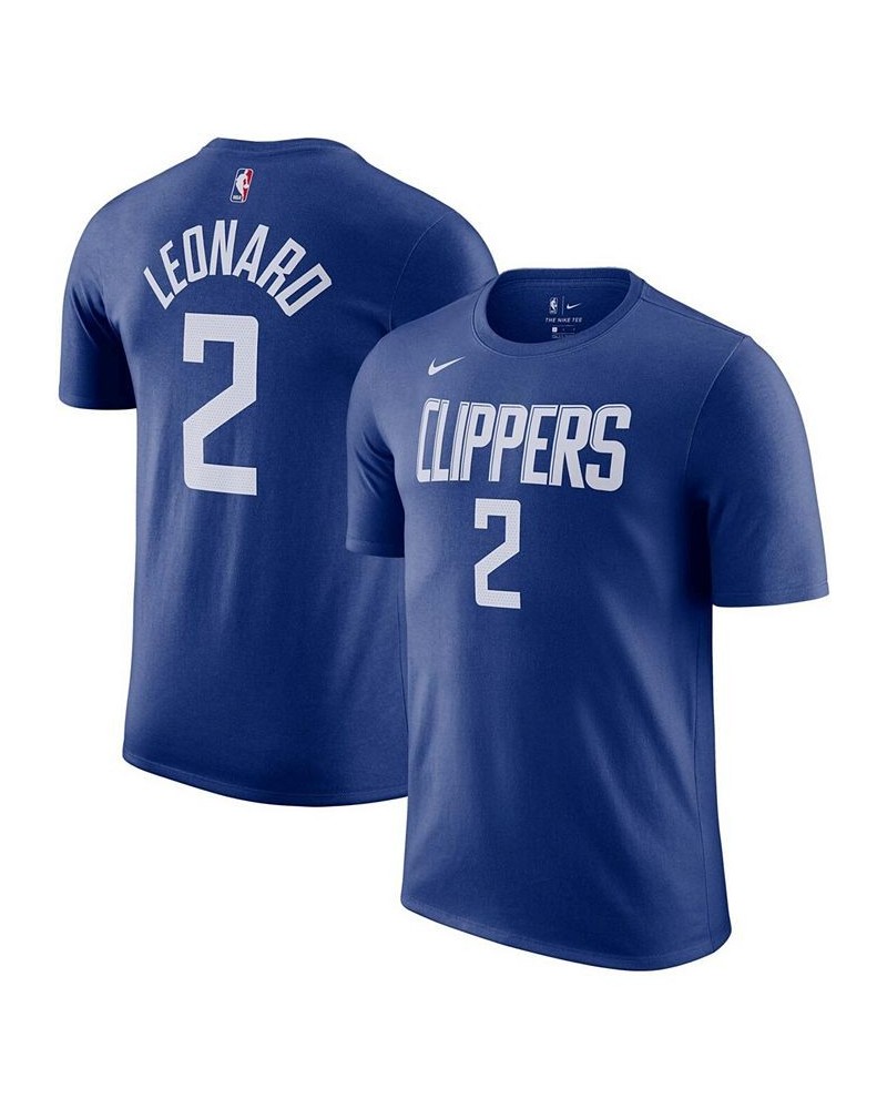 Men's Kawhi Leonard Royal La Clippers Name & Number T-shirt $15.12 T-Shirts