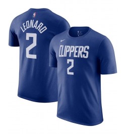 Men's Kawhi Leonard Royal La Clippers Name & Number T-shirt $15.12 T-Shirts