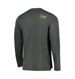 Men's Heather Charcoal West Virginia Mountaineers 2022 Coach Performance Long Sleeve V-Neck T-shirt $32.50 T-Shirts