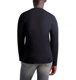 Men's Outline Armored Karl Long Sleeve T-shirt Black $33.97 T-Shirts