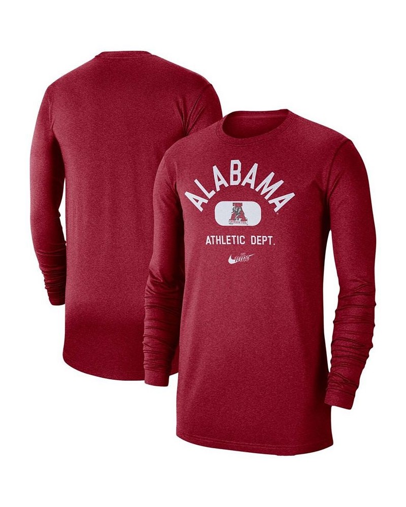 Men's Crimson Alabama Crimson Tide Textured Long Sleeve T-shirt $26.99 T-Shirts