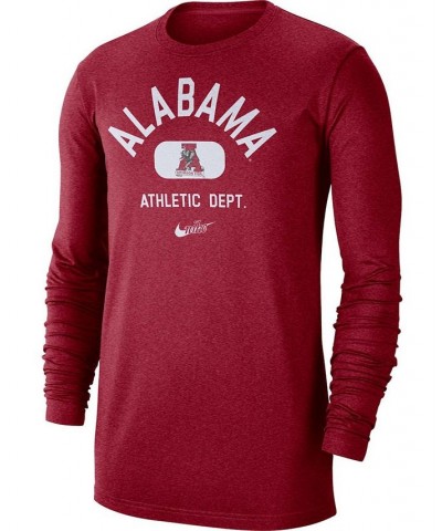 Men's Crimson Alabama Crimson Tide Textured Long Sleeve T-shirt $26.99 T-Shirts