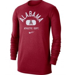 Men's Crimson Alabama Crimson Tide Textured Long Sleeve T-shirt $26.99 T-Shirts