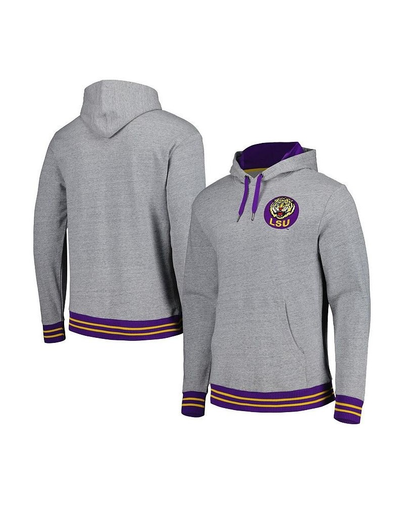 Men's Heather Gray LSU Tigers Pullover Hoodie $48.00 Sweatshirt