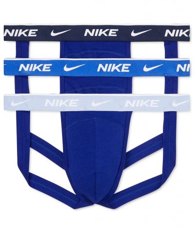 Men's 3-Pk. Dri-FIT Essential Cotton Stretch Jock Strap Blue $22.05 Underwear