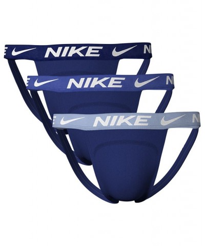 Men's 3-Pk. Dri-FIT Essential Cotton Stretch Jock Strap Blue $22.05 Underwear