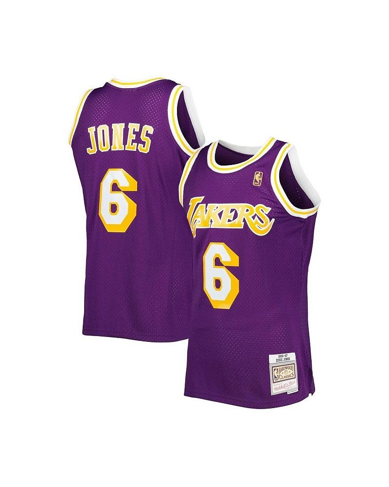 Men's Eddie Jones Purple Los Angeles Lakers 1996-97 Hardwood Classics Swingman Jersey $55.50 Jersey