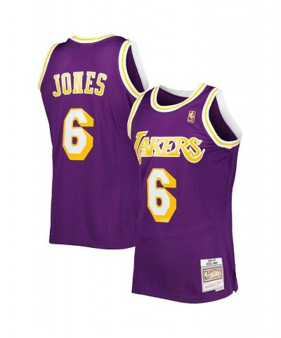 Men's Eddie Jones Purple Los Angeles Lakers 1996-97 Hardwood Classics Swingman Jersey $55.50 Jersey