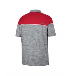 Men's Heathered Gray, Crimson Washington State Cougars Birdie Polo Shirt $26.40 Polo Shirts