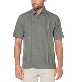 Men's Big & Tall Pintuck Embroidered Chambray Shirt Silver $21.66 Shirts