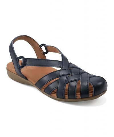 Women's Berri Woven Casual Round Toe Slingback Sandals PD04 $40.05 Shoes