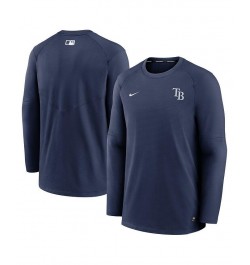 Men's Navy Tampa Bay Rays Authentic Collection Logo Performance Long Sleeve T-shirt $39.60 T-Shirts