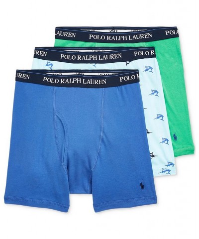 Men's Classic-Fit Boxer Briefs, 3-Pack Liberty / Aqua / Green $26.40 Underwear