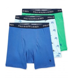 Men's Classic-Fit Boxer Briefs, 3-Pack Liberty / Aqua / Green $26.40 Underwear