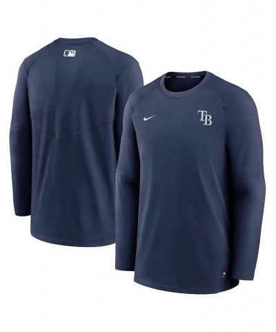 Men's Navy Tampa Bay Rays Authentic Collection Logo Performance Long Sleeve T-shirt $39.60 T-Shirts